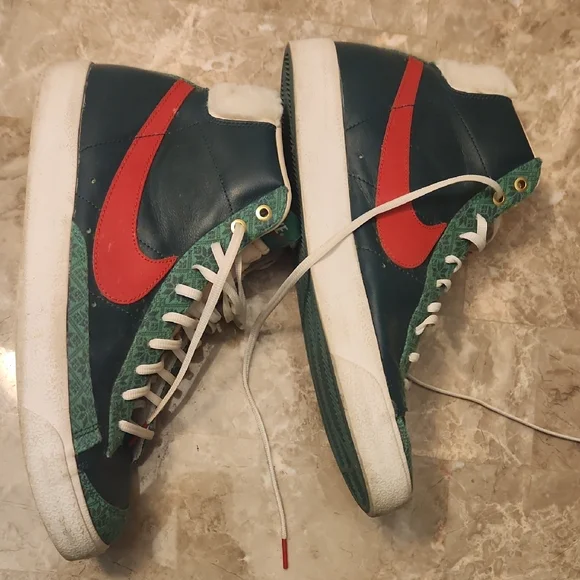 Nike Balzer Mid 77 Green and Red High-Top Sneakers For Men 13 - Picture 3 of 9